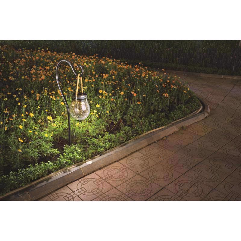 Feit Solar Fixtures 3.7 in. Solar Power Glass Round Coach Lantern Clear Crackle Jar w/Fairy Lights, Pack of 3