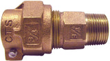 Legend T-4300NL Series 313-209NL Pipe Connector, 3/4 x 1 in, Pack Joint CTS x MNPT, Bronze, 100 psi Pressure