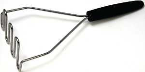 Chef Craft 12920 Potato Masher, Stainless Steel Head, Black Handle