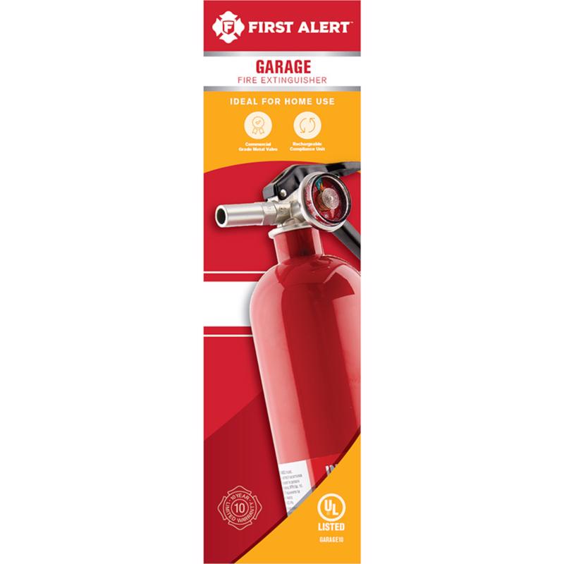 First Alert 2-3/4 lb Fire Extinguisher For Garage OSHA/US Coast Guard Agency Approval, Pack of 4