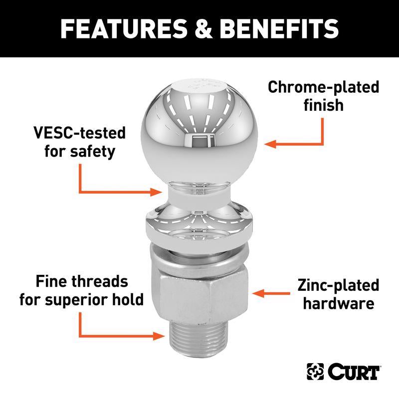 CURT 7500 lb. cap. 2-5/16 in. Hitch Ball