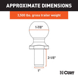 CURT 3500 lb. cap. 1-7/8 in. Hitch Ball