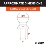 CURT 3500 lb. cap. 1.88 in. Hitch Ball