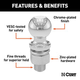 CURT 10000 lb. cap. 2-5/16 in. Hitch Ball