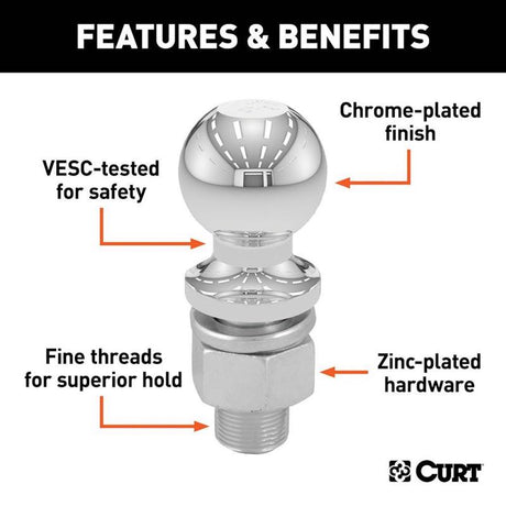CURT 10000 lb. cap. 2-5/16 in. Hitch Ball