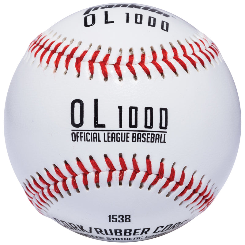 Franklin Official League White Synthetic Baseball 1 pk, Pack of 12