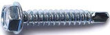 Midwest Fastener 10277 Screw, #8 Thread, 1 in L, Hex, Socket Drive, Self-Drilling Point, Steel, Zinc, 1 PK