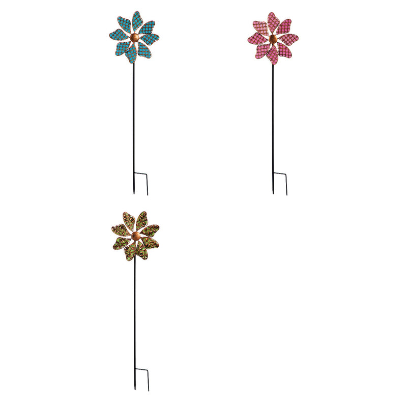 Meadow Creek Multicolored Metal 33 in. H Outdoor Garden Stake, Pack of 12