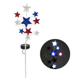 Alpine Multicolored Metal 24 in. H Star Solar Garden Stake, Pack of 6