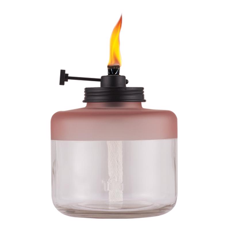 TIKI Adjustable Flame Pink Glass 6.5 in. Tabletop Torch 1 pc, Pack of 6