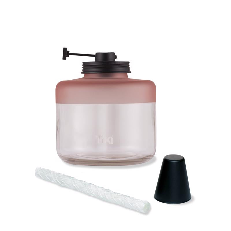 TIKI Adjustable Flame Pink Glass 6.5 in. Tabletop Torch 1 pc, Pack of 6