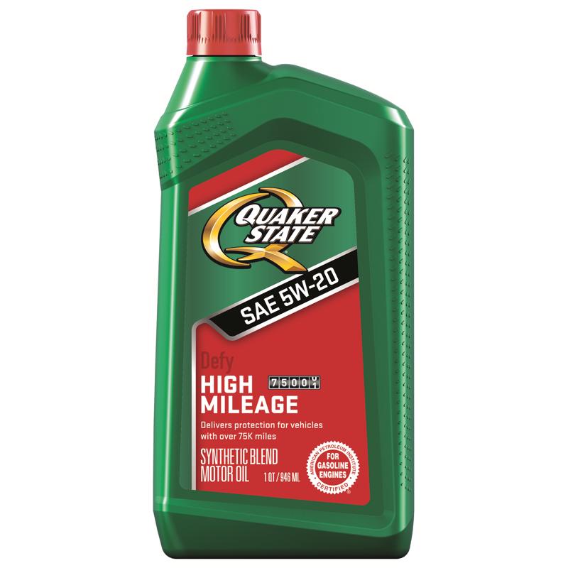 Quaker State Defy 5W-20 Gasoline Synthetic Blend Motor Oil 1 qt 1 pk, Pack of 6