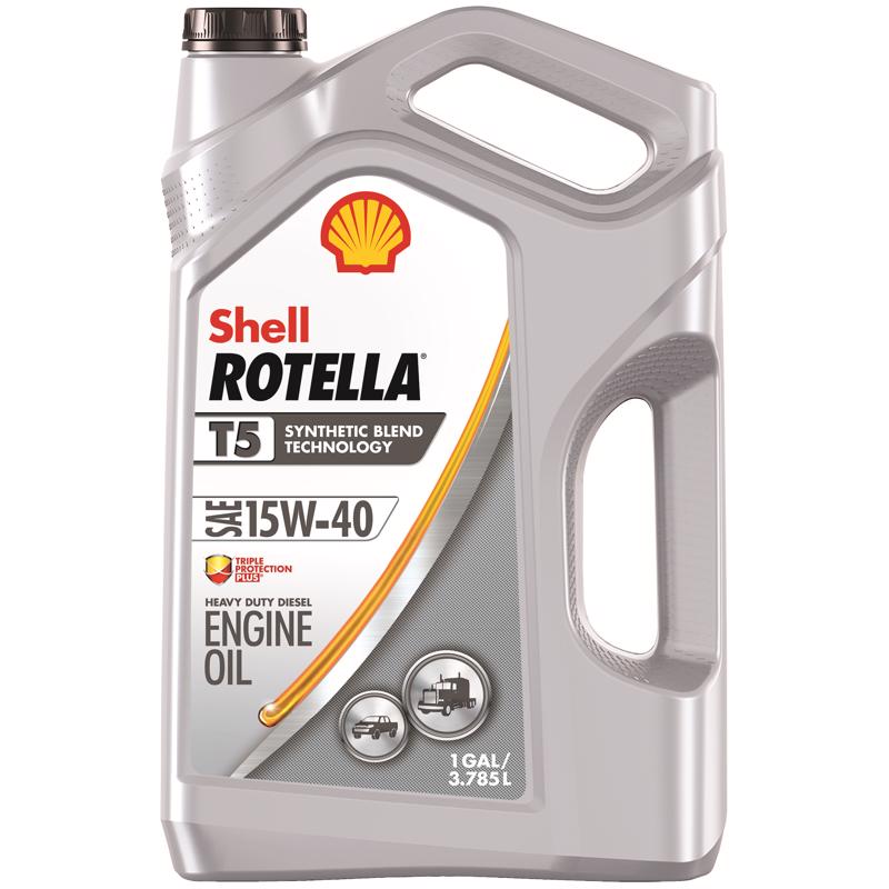 Shell Rotella T5 15W-40 Diesel Synthetic Blend Engine Oil 1 gal 1 pk, Pack of 3