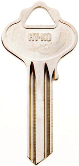 Hy-Ko 11010IN35 Key Blank, Brass, Nickel, For: ILCO Cabinet, House Locks and Padlocks, IN35 Key Number, Pack of 10