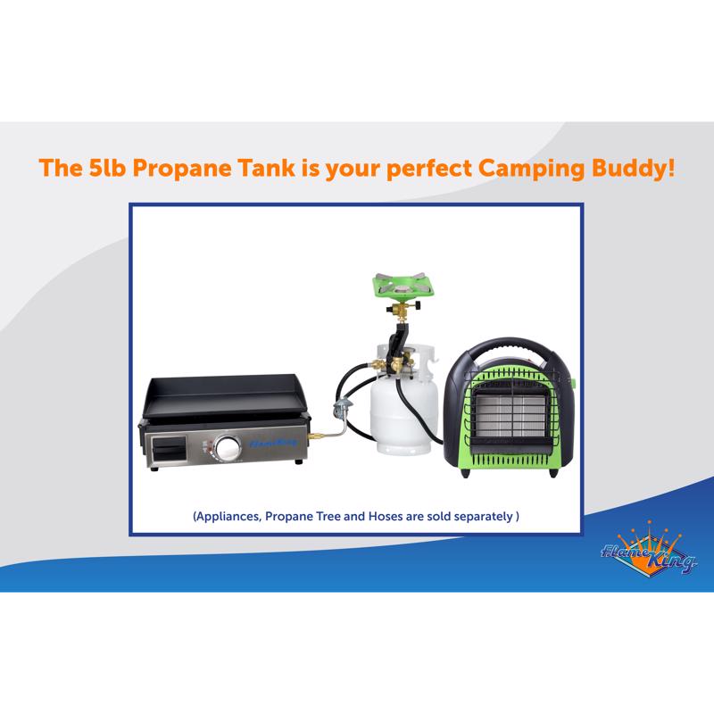 Flame King 5 lb Steel Empty LP Tank