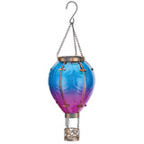 Regal Art & Gift Blue/Pink Glass/Metal 15 in. H Hot Air Balloon Lantern, Pack of 4