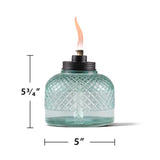 TIKI Blue Glass 5.80 in. Tabletop Torch 1 pc, Pack of 6