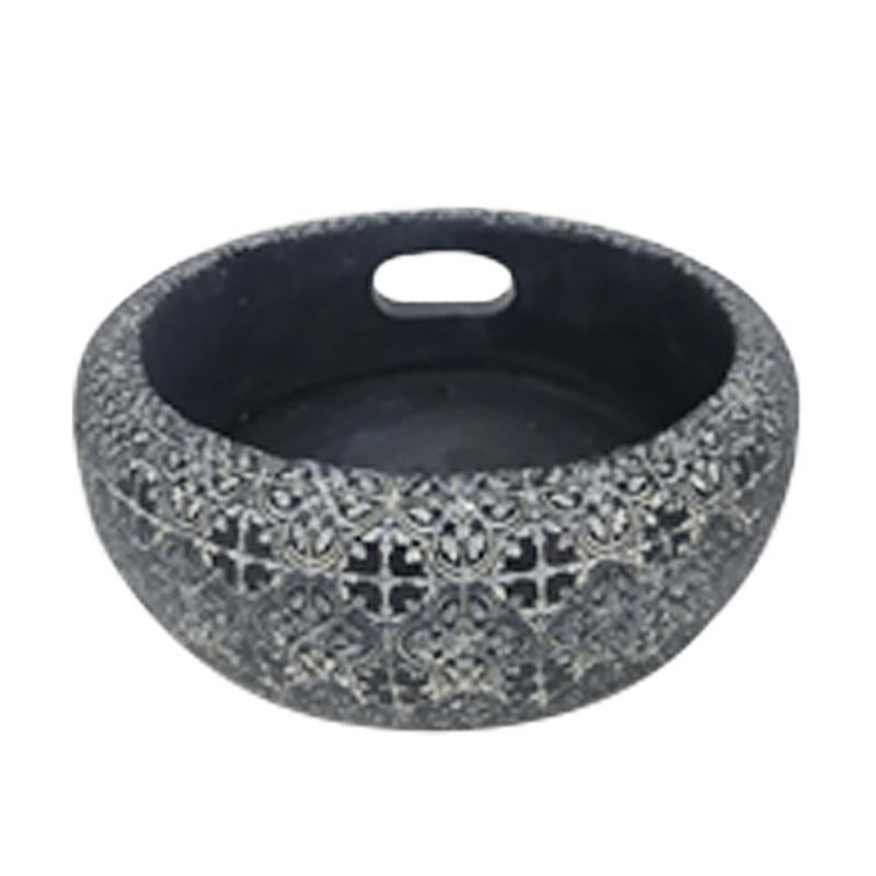 Exhart Black/Gray Resin Echo Dot Holder Outdoor Decoration, Pack of 3