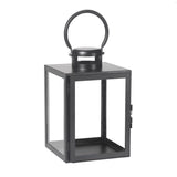 Smart Living 11 in. One Mantle Glass/Metal Huntington Black Lantern, Pack of 2