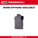 Milwaukee M12 M Sleeveless Unisex Full-Zip Heated Vest (Vest Only) Gray