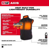 Milwaukee M12 S Sleeveless Women's Full-Zip Heated Vest (Vest Only) Black