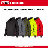 Milwaukee M12 XL Long Sleeve Men's Full-Zip Heated Hoodie (Hoodie Only) Green