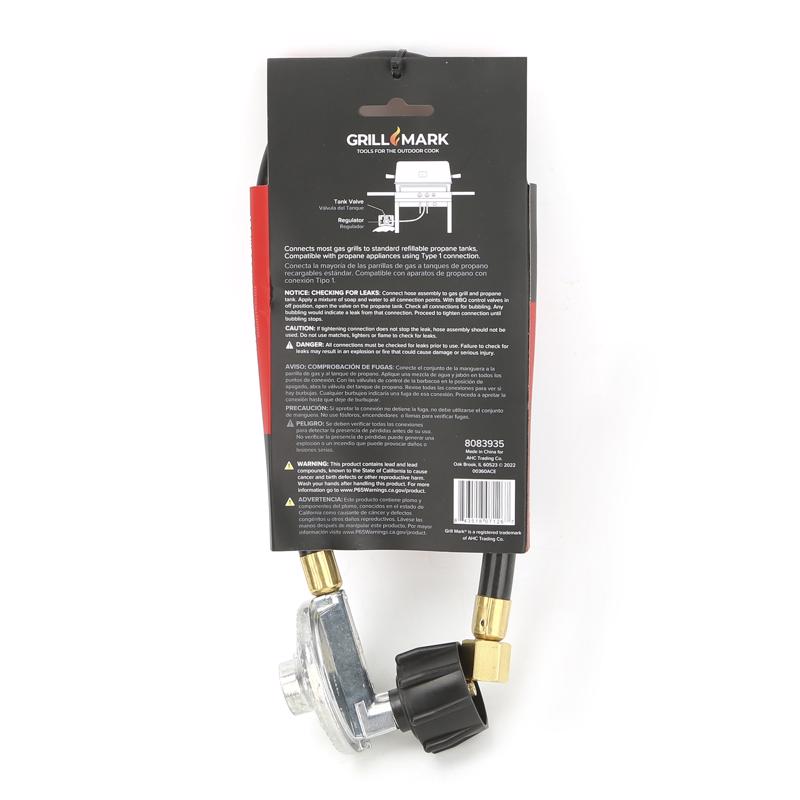 Grill Mark 21 in. L Rubber Propane Hose and Regulator, Pack of 4