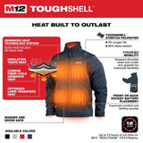 Milwaukee M12 L Long Sleeve Unisex Full-Zip Cordless Heated Jacket Blue