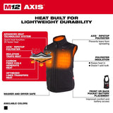 Milwaukee M12 Axis L Sleeveless Women's Full-Zip Heated Vest Black