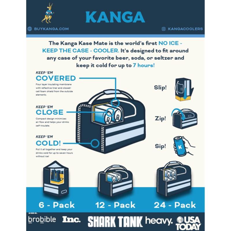 Kanga Kase Mate Black/Gray 24 cans Cooler