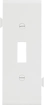 Eaton Wiring Devices STC1W Wallplate, Mid-Size, 4-7/8 in L, 3.12 in W, 1-Gang, Polycarbonate, White