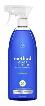 method 3 Glass and Surface Cleaner, 28 oz Bottle, Liquid, Mint