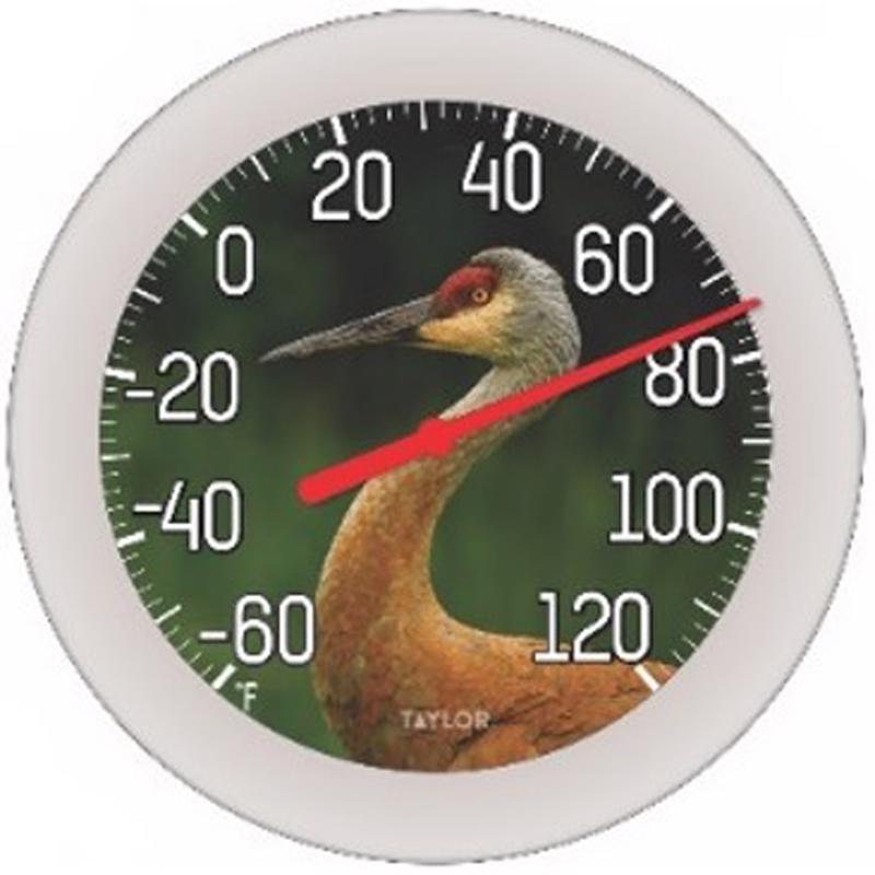 Taylor Crane Dial Thermometer Plastic Multicolored 8.5 in., Pack of 6
