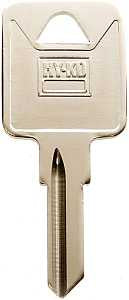 Hy-Ko 11010TM10 Key Blank, Brass, Nickel, For: Trimark Cabinet, House Locks and Padlocks, TM10 Key Number, Pack of 10