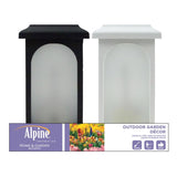 Alpine Plastic Black/White LED Candle Lantern, Pack of 4