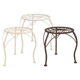 Classic Home & Garden 13.3 in. H Multi-colored Cast Iron Plant Stand, Pack of 3