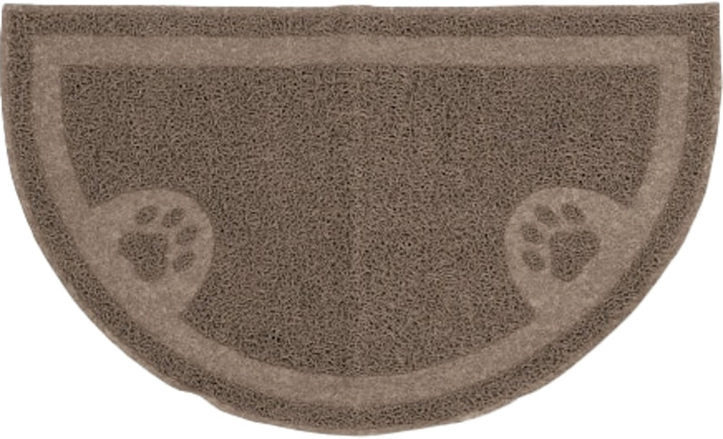 Arm & Hammer 22150 Litter Mat, 23-1/2 in L, 14 in W, Half-Circle, Rubber, Pearl Tan, Pack of 4