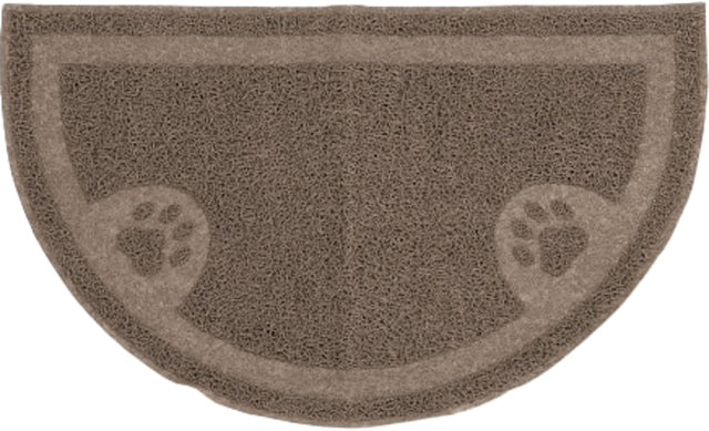 Arm & Hammer 22150 Litter Mat, 23-1/2 in L, 14 in W, Half-Circle, Rubber, Pearl Tan, Pack of 4