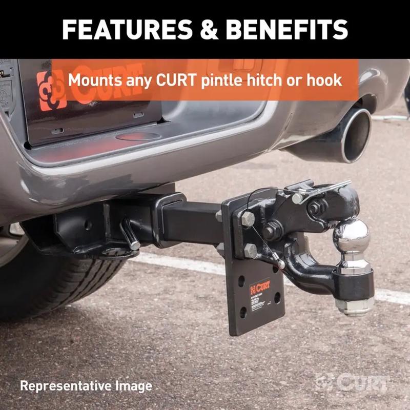 CURT 10000 lb. cap. 2 in. Pintle Mounting Plate