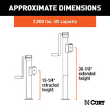 CURT 2000 lb For Trailer Jack
