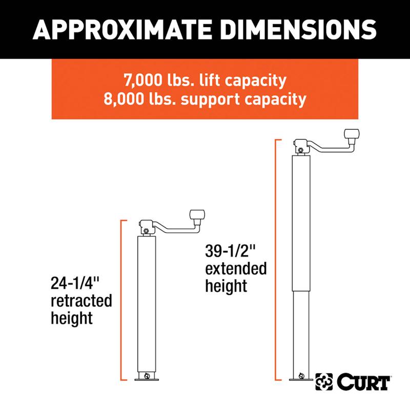 CURT 8000 lb For Trailer Jack