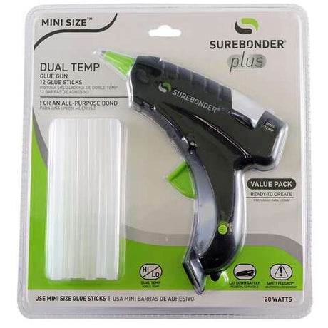 Surebonder Plus 20 W Dual Temperature Mini Glue Gun Kit 110 V