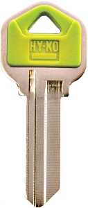 Hy-Ko 13005KW1PY Key Blank, Brass/Plastic, For: Kwikset Cabinet, House Locks and Padlocks, Pack of 5