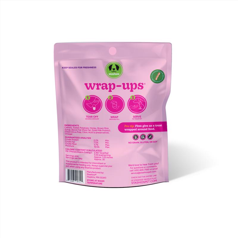 Stashios Wrap-Ups Bacon Grain Free Pill Pockets For Dogs 2 oz 1 pk