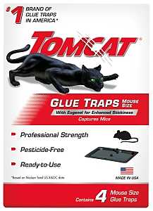 Tomcat 0362310 Mouse Glue Trap, Plastic, 4/PK, Pack of 12