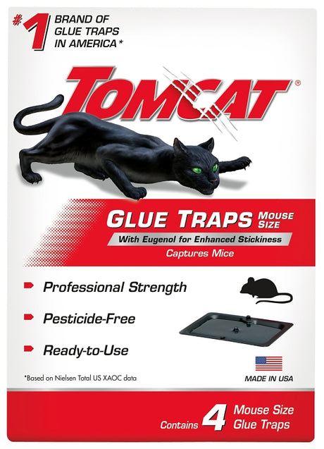 Tomcat 0362310 Mouse Glue Trap, Plastic, 4/PK, Pack of 12