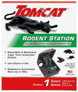 Tomcat 0363410 Rodent Station, 9.88 in L, 8.5 in W, 4-1/2 in H, Plastic, Black