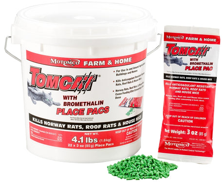 Tomcat BL22022 Rat and Mouse Poison, Granular, 3 oz Pail