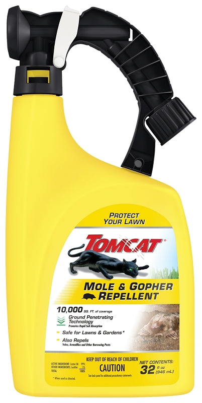 Tomcat 0348206 Mole and Gopher Repellent, Ready-To-Spray, Repels: Armadillos, Burrowing Pests, Gophers, Moles, Voles