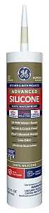 GE Advanced Silicone 2 2816707 Kitchen & Bath Sealant, Almond, 24 hr Curing, 10.1 fl-oz Cartridge, Pack of 12